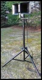 horn speaker on a tripod