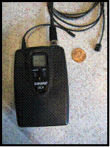 Wireless mic transmitter with mic element